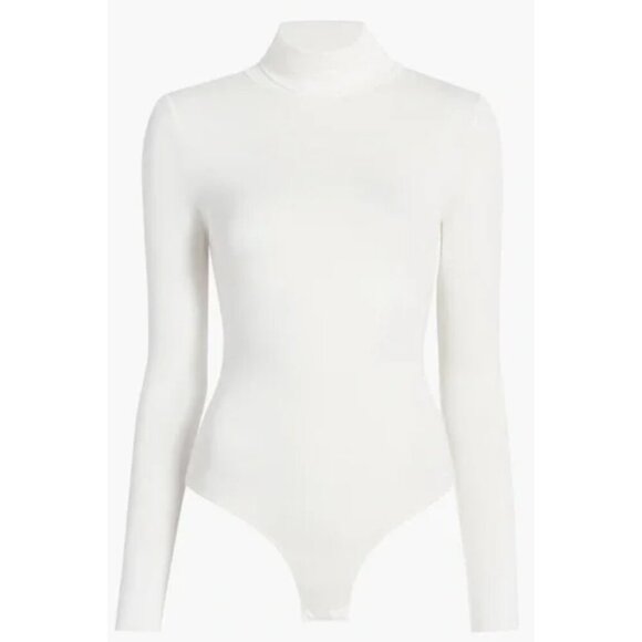 Hill House Tops - HILL HOUSE HOME The Luna Bodysuit in White Jersey Minimalist Neutral - Size S